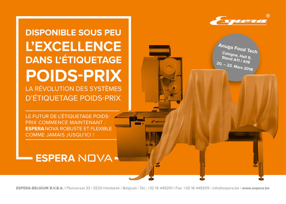 ESPERA présente sa nouvelle machine NOVA, l'avenir du pesage-étiquetage !
